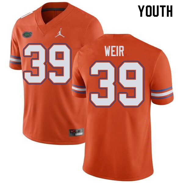 Jordan Brand Youth #39 Michael Weir Florida Gators College Football Jerseys Orange